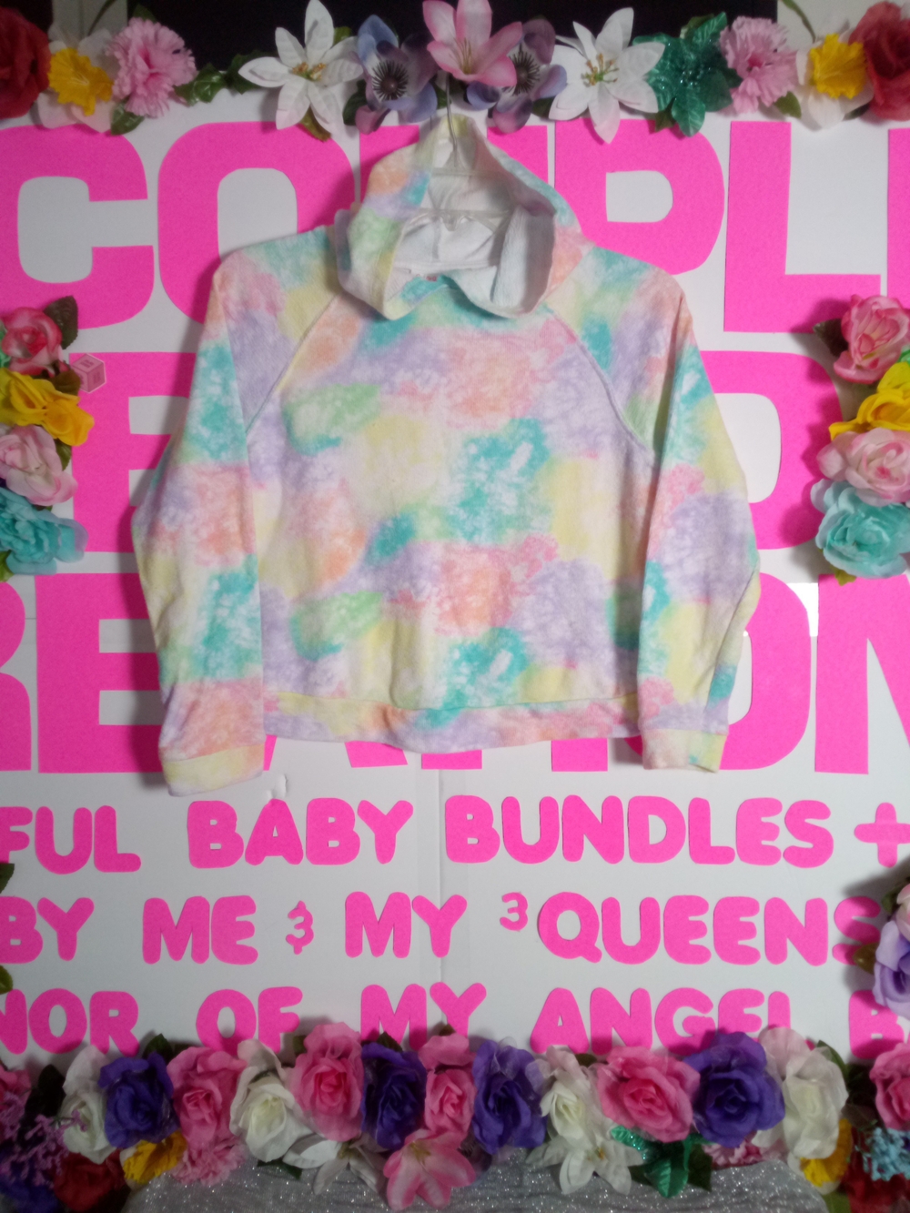 Cat & Jack Pastel Tie-Dye Hoodie in Mint, Lavender, and Pink